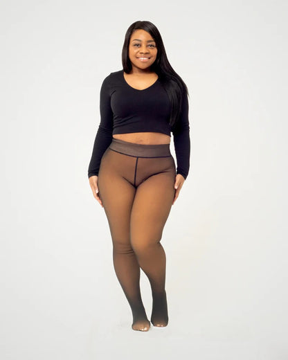 Chic Fleece-Lined Tights